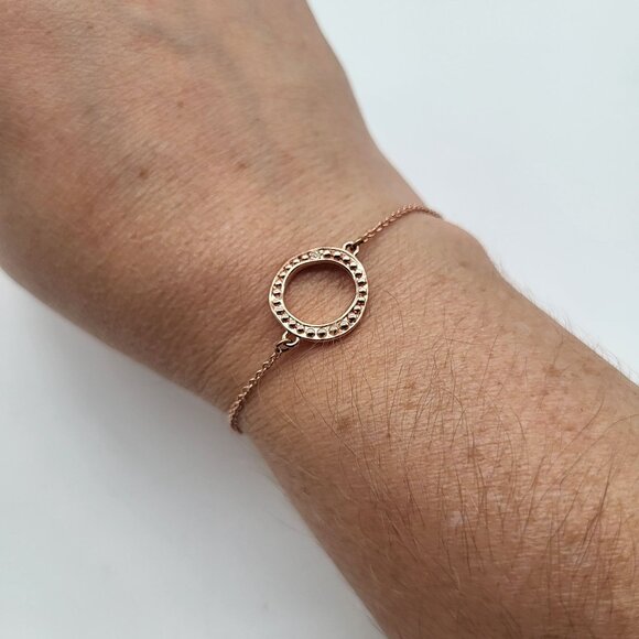 Adore by Swarovski Crystal Signature Organic Circle Bracelet Rose Gold Plated - Picture 2 of 10